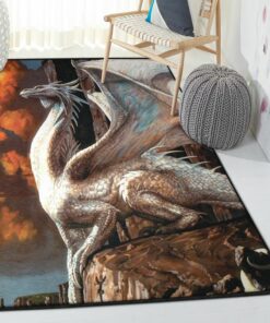Fantasy Animal Bedroom Rugs, Dragon Rug, Dragon Area Rug, Dragon Themed Rugs, Gift For Dragon Lovers, Personalized Rug, Carpet For Living Room, Bedding Room Home Decor DG124