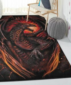 Fantasy Animal Bedroom Rugs, Dragon Rug, Dragon Area Rug, Dragon Themed Rugs, Gift For Dragon Lovers, Personalized Rug, Carpet For Living Room, Bedding Room Home Decor DG72