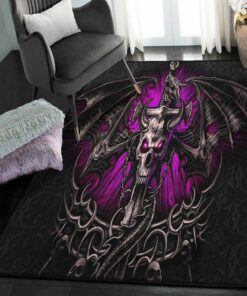 Fantasy Animal Bedroom Rugs, Dragon Skull 0206TL Rug, Dragon Area Rug, Dragon Themed Rugs, Gift For Dragon Lovers, Personalized Rug, Carpet For Living Room, Bedding Room Home Decor DG152