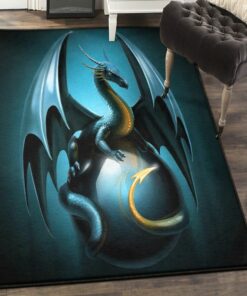 Fantasy Animal Carpets For Living Room, Dragon Rug, Dragon Area Rug, Dragon Themed Rugs, Gift For Dragon Lovers, Personalized Rug, Carpet For Living Room, Bedding Room Home Decor DG103