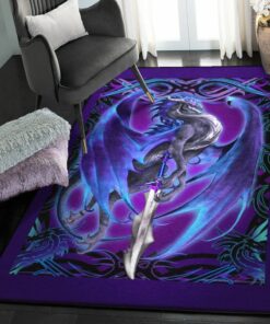 Fantasy Animal Indoor Outdoor Carpet, Dragon Rug, Dragon Area Rug, Dragon Themed Rugs, Gift For Dragon Lovers, Personalized Rug, Carpet For Living Room, Bedding Room Home Decor DG106