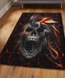 Fantasy Animal Large Living Room Rugs, D Love Dragon Skull Rug, Dragon Area Rug, Dragon Themed Rugs, Gift For Dragon Lovers, Personalized Rug, Carpet For Living Room, Bedding Room Home Decor DG134