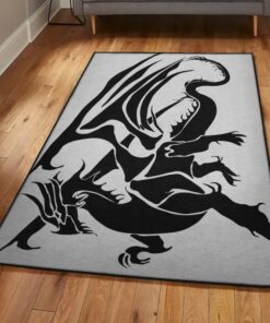 Fantasy Animal Living Room Rugs, Dragon Rug, Dragon Area Rug, Dragon Themed Rugs, Gift For Dragon Lovers, Personalized Rug, Carpet For Living Room, Bedding Room Home Decor DG110