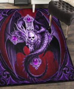 Fantasy Animal Living Room Rugs, Love Dragon Rug, Dragon Area Rug, Dragon Themed Rugs, Gift For Dragon Lovers, Personalized Rug, Carpet For Living Room, Bedding Room Home Decor DG105