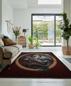 Fantasy Animal Modern Area Rugs, Dragon Rug, Dragon Area Rug, Dragon Themed Rugs, Gift For Dragon Lovers, Personalized Rug, Carpet For Living Room, Bedding Room Home Decor DG113