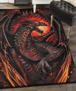 Fantasy Animal Modern Rugs, Dragon Rug, Dragon Area Rug, Dragon Themed Rugs, Gift For Dragon Lovers, Personalized Rug, Carpet For Living Room, Bedding Room Home Decor DG127