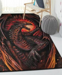 Fantasy Animal Modern Rugs, Dragon Rug, Dragon Area Rug, Dragon Themed Rugs, Gift For Dragon Lovers, Personalized Rug, Carpet For Living Room, Bedding Room Home Decor DG127
