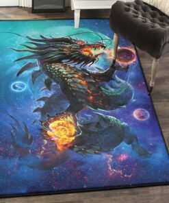 Fantasy Animal Playroom Rug, Dragon Rug, Dragon Area Rug, Dragon Themed Rugs, Gift For Dragon Lovers, Personalized Rug, Carpet For Living Room, Bedding Room Home Decor DG45