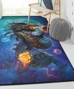 Fantasy Animal Playroom Rug, Dragon Rug, Dragon Area Rug, Dragon Themed Rugs, Gift For Dragon Lovers, Personalized Rug, Carpet For Living Room, Bedding Room Home Decor DG45