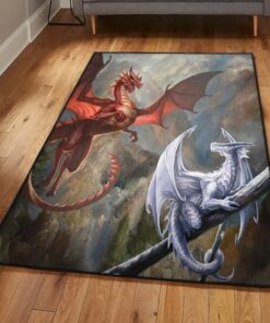 Fantasy Animal Playroom Rug, Dragon Rug, Dragon Area Rug, Dragon Themed Rugs, Gift For Dragon Lovers, Personalized Rug, Carpet For Living Room, Bedding Room Home Decor DG46