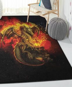 Fantasy Animal Playroom Rug, Dragon Rug, Dragon Area Rug, Dragon Themed Rugs, Gift For Dragon Lovers, Personalized Rug, Carpet For Living Room, Bedding Room Home Decor DG58
