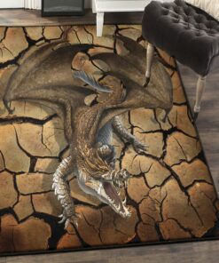 Fantasy Animal Washable Area Rugs, Dragon Rug, Dragon Area Rug, Dragon Themed Rugs, Gift For Dragon Lovers, Personalized Rug, Carpet For Living Room, Bedding Room Home Decor DG112