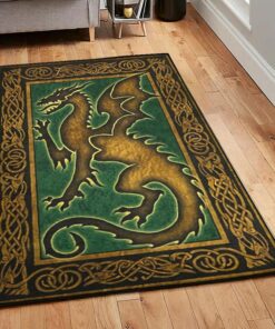 Fantasy Animal Washable Rugs, Dragon Rug, Dragon Area Rug, Dragon Themed Rugs, Gift For Dragon Lovers, Personalized Rug, Carpet For Living Room, Bedding Room Home Decor DG74