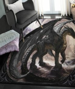 Fantasy Animal Washable Rugs, Dragon Rug, Dragon Area Rug, Dragon Themed Rugs, Gift For Dragon Lovers, Personalized Rug, Carpet For Living Room, Bedding Room Home Decor DG76