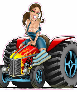 Farmers Girl Pin Up Girl Vinyl Decals Stickers