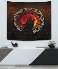 Fenrir Norse Wolf Son of Loki Tapestry for Wall Décor
