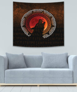 Fenrir Norse Wolf Son of Loki Tapestry for Wall Décor