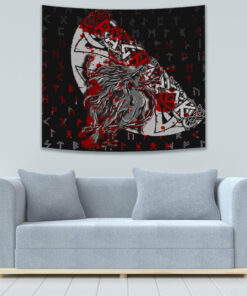 Fenrir Ragnarok Blood Tapestry for Wall Décor