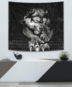Fenrir Wolf Lead Tapestry for Wall Décor