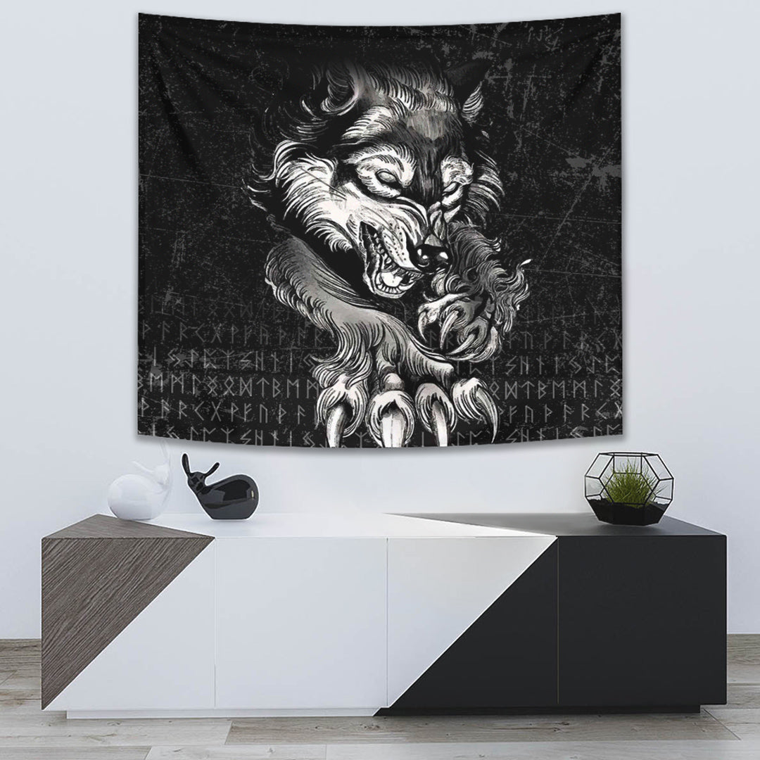 Fenrir Wolf Lead Tapestry for Wall Décor