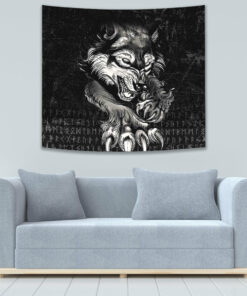 Fenrir Wolf Lead Tapestry for Wall Décor