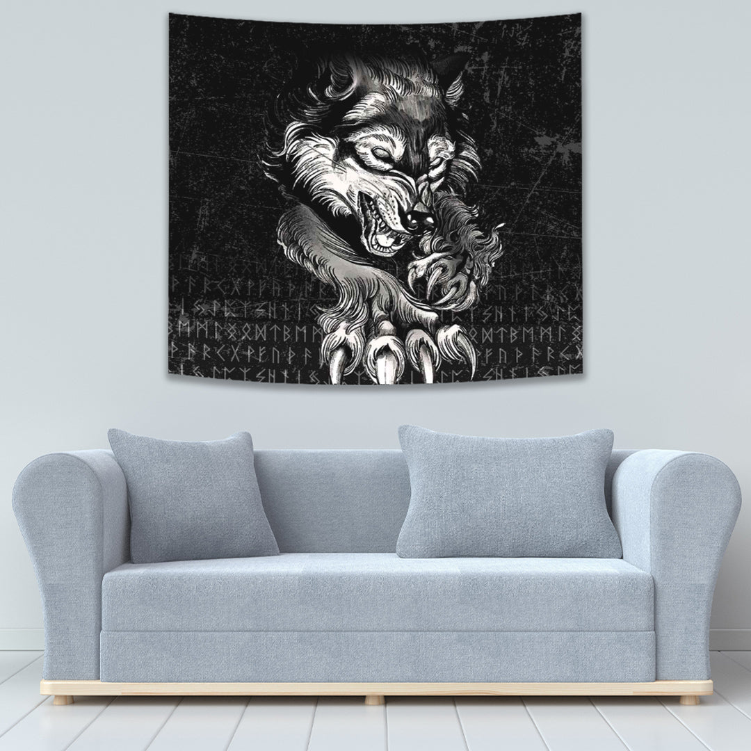 Fenrir Wolf Lead Tapestry for Wall Décor