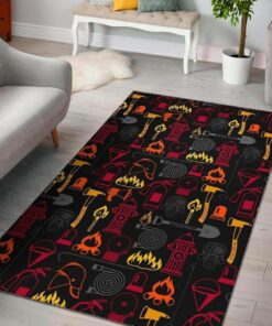 Firefighter Cl12101256Mdr Rug Rugs, Firefighter Area Rug, Fireman Carpet Gifts for Dad, Son, Fireman, Firefighter Lovers