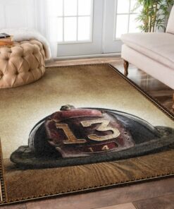 Firefighter Fireman Hat Rugs, Firefighter Area Rug, Fireman Carpet Gifts for Dad, Son, Fireman, Firefighter Lovers