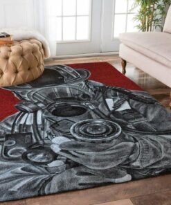 Firefighter Rugs, Firefighter Area Rug, Fireman Carpet Gifts for Dad, Son, Fireman, Firefighter Lovers