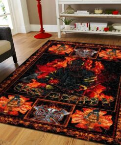 Firefighter Us Army Rugs, Firefighter Area Rug, Fireman Carpet Gifts for Dad, Son, Fireman, Firefighter Lovers