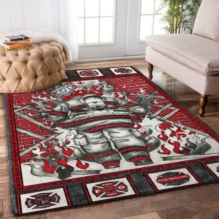 Firefighter of Life Rugs, Firefighter Area Rug, Fireman Carpet Gifts for Dad, Son, Fireman, Firefighter Lovers