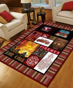Fireman Everyday Heroes Rugs, Firefighter Area Rug, Fireman Carpet Gifts for Dad, Son, Fireman, Firefighter Lovers