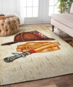 Fireman Hat Fire Hose Pipe Rugs, Firefighter Area Rug, Fireman Carpet Gifts for Dad, Son, Fireman, Firefighter Lovers