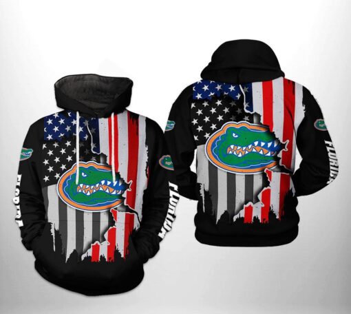 Florida Gators Hoodie Ncaa Us Flag 3D All Over Print Hoodie Zip Hoodie Gifts For Fans