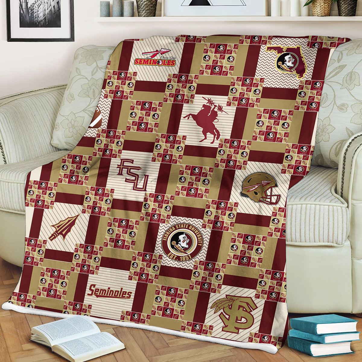 Florida State Seminoles Sherpa Fleece Blanket Gifts for NCAA Fans
