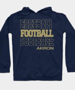 Football Akron In Modern Stacked Lettering Hoodie, University Of Akron Sweatshirt, Akron Zips Shirt Gifts for NCAA Fans