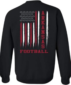 Football Flag American Flag Sports Fan Game Day Tailgating Crewneck Sweatshirt Pullover, Hogs Shirt Gifts For Razorbacks Fans, Arkansas Razorbacks Hoodie