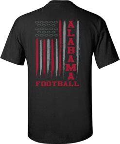 Football Flag American Flag Sports Fan Game Day Tailgating Short Sleeve T-Shirt Graphic Tee