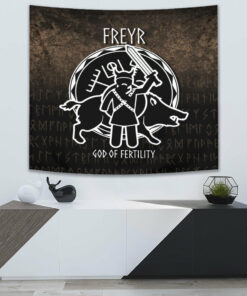 Freyr God Of Fertility Tapestry for Wall Décor