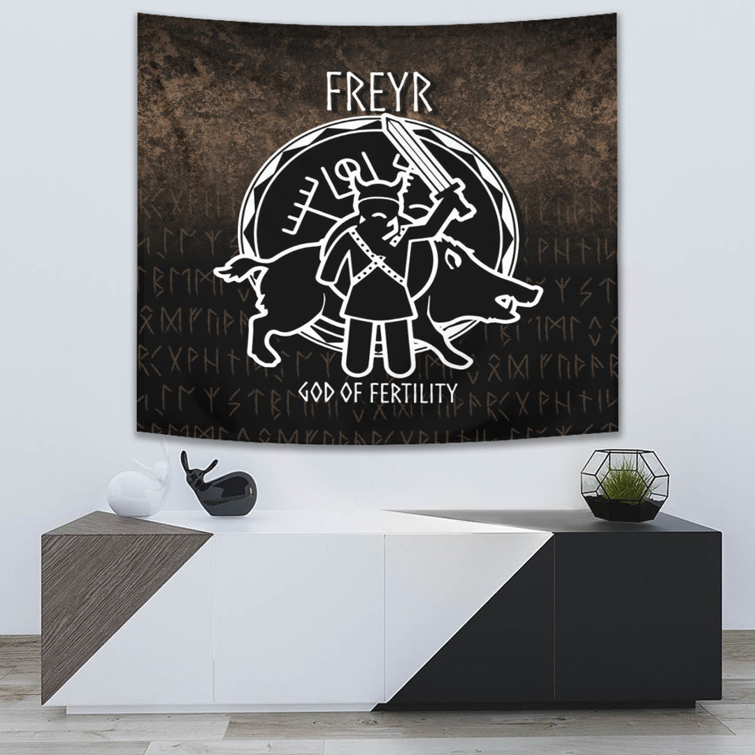 Freyr God Of Fertility Tapestry for Wall Décor