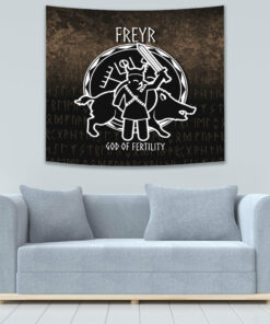 Freyr God Of Fertility Tapestry for Wall Décor