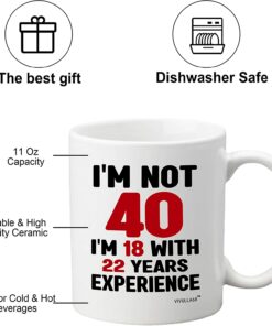 Funny 40th Birthday Gifts For Men Women, 1982 Birthday Gifts For Women Men, 40th Birthday Gift Ideas, 40th Birthday Cups, 40 Year Old Birthday Gifts For Women Men, Gifts For Women Turning 40