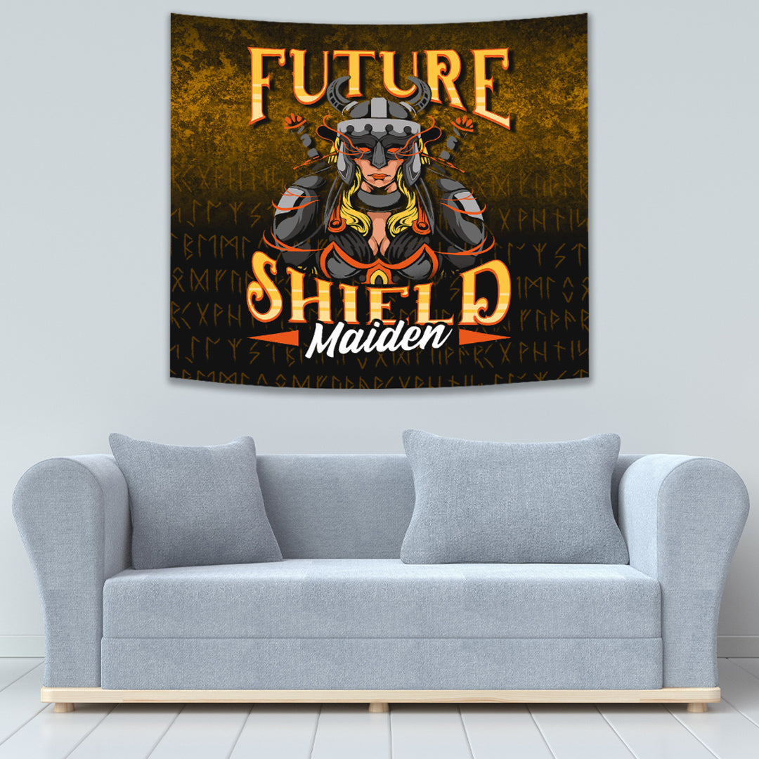 Future Shield Maiden Tapestry for Wall Décor