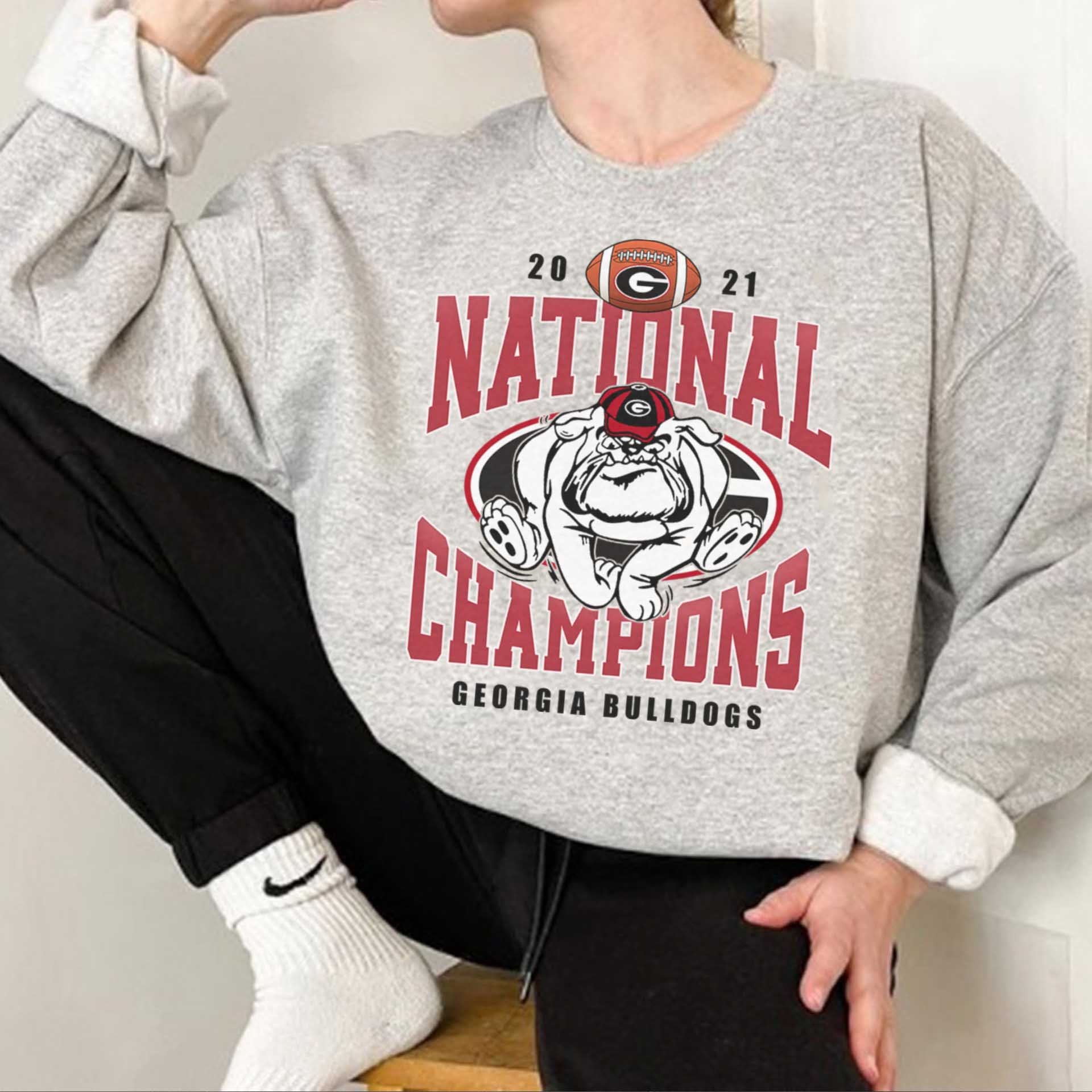 Georgia Bulldogs 2021 National Championship Vintage Style Hoodie Sweatshirt Shirt