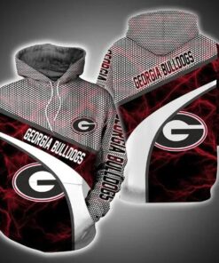 Georgia Bulldogs Armor Thunder 3D All Over Print Zip Hoodie Gifts For Ncaa Fans