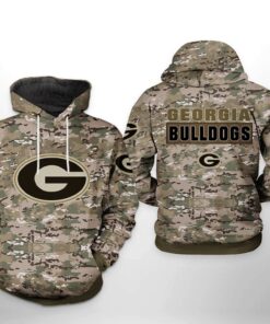 Georgia Bulldogs Camo Veteran 3D All Over Print Zip Hoodie Gifts For Ncaa Fans