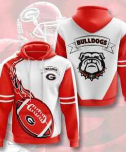 Georgia Bulldogs Fireball Heat 3D All Over Print Zip Hoodie Gifts For Ncaa Fans College Gifts