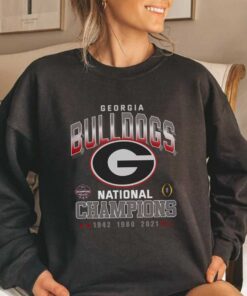 Georgia Bulldogs National Champions 1942 1980 2021 Sweatshirt, Hoodie, Shirt