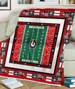 Georgia Bulldogs Sherpa Fleece Blanket College Student Gift