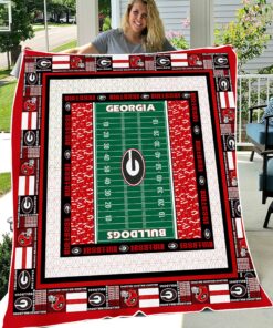 Georgia Bulldogs Sherpa Fleece Blanket College Student Gift
